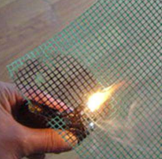 Flame retardant fiberglass screen